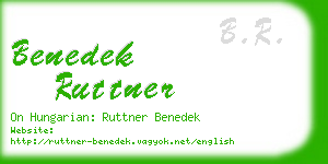 benedek ruttner business card